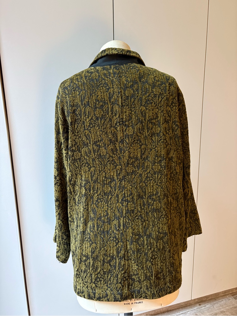 Olive Green Patterned Women's Jacket embroidered vintage
